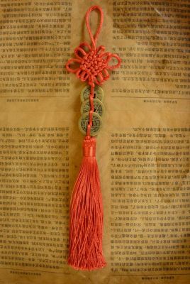 3 Pièces chinoises Feng Shui avec noeud sans fin