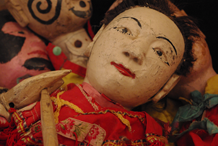 Marionnettes chinois petite statues en bois chine objets decoration chinois