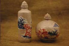 Tabatieres chinoises en porcelaine petit objet de décoration
