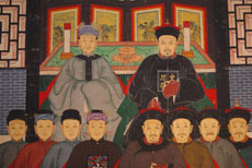 Large Chinese Ancestors painting with a chinese Emperor