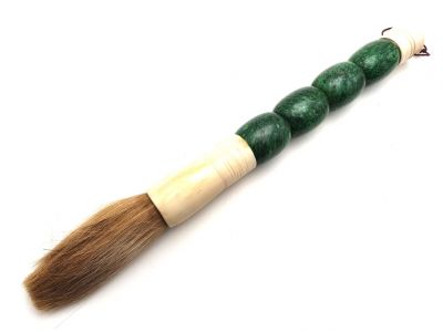 Chinese Calligraphy Brush - Oval Stone - Green