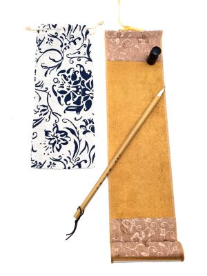 Chinese Calligraphy - Kakemono to paint - DIY - Brown