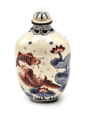 Chinese metal snuff bottles - The fish