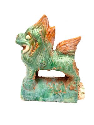 Glazed Terracotta Tang Style Roof tile - Chinese guardian lions