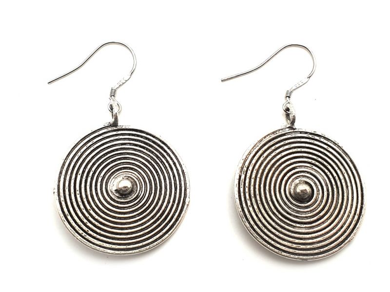 Boucles d'oreilles ethnique Spirale de la minorité Miao