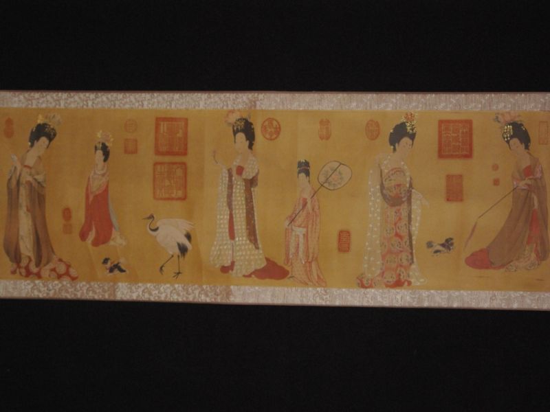 Dames aux fleurs dans les cheveux Peinture Chinoise