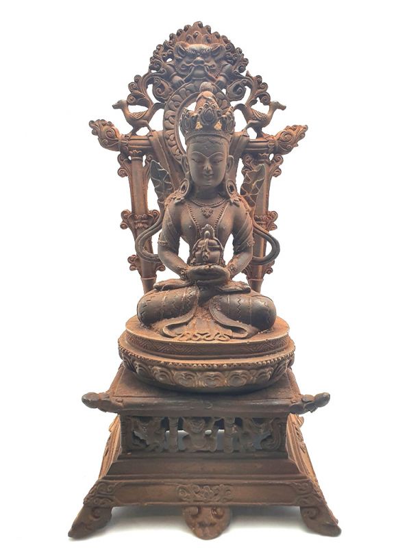 Ancien Temple Chinois avec son Bodhisattva en métal