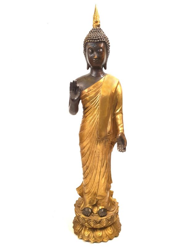 Very Length Chinese Buddha statue in bronze