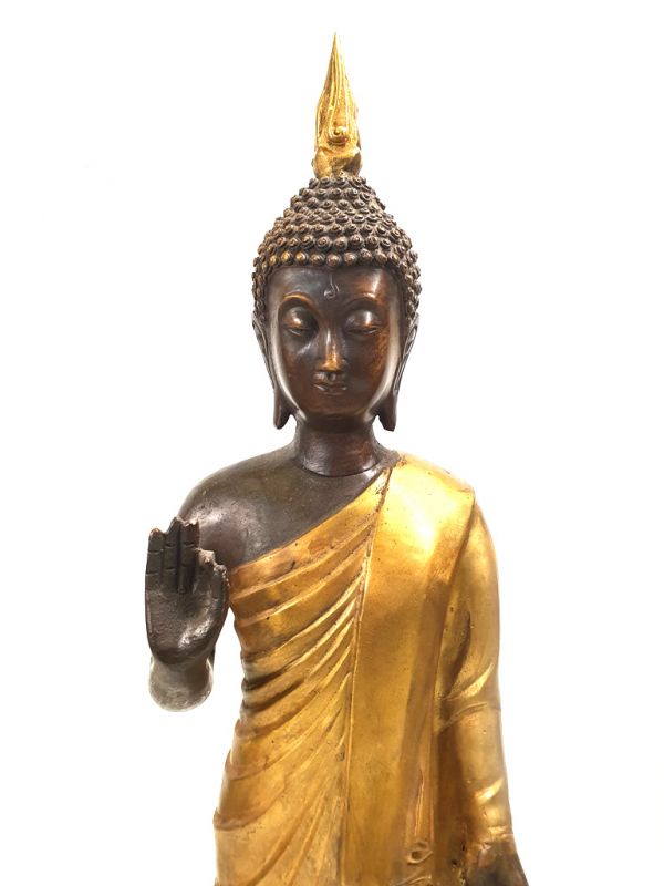 Cliquez sur la vignette pour agrandir et survolez la photo pour zoomer Very Length Chinese Buddha statue in bronze