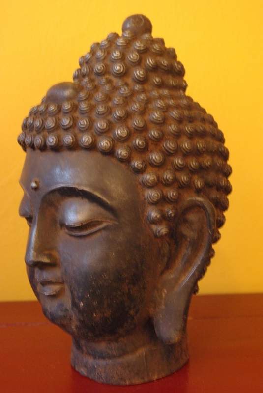 Cliquez sur la vignette pour agrandir et survolez la photo pour zoomer Grande tête de bouddha en Métal