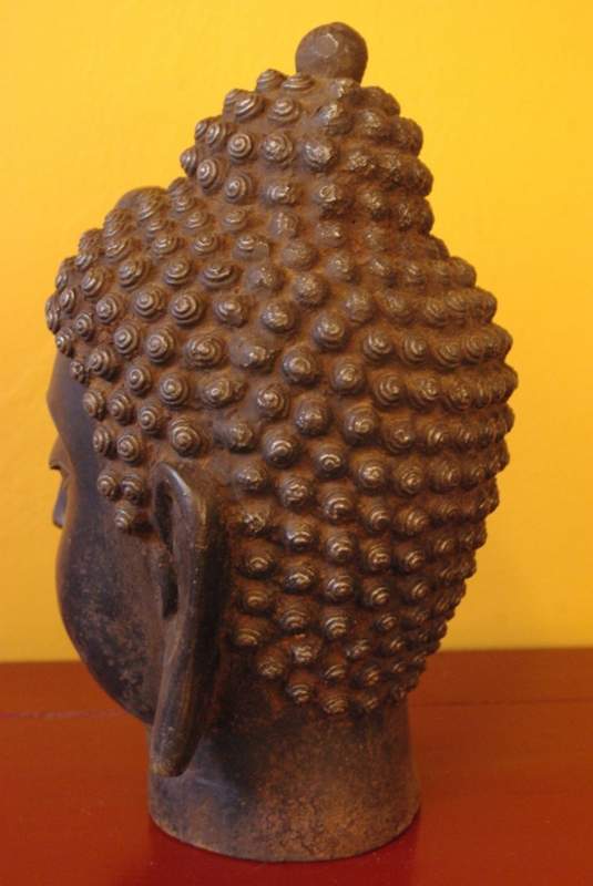 Cliquez sur la vignette pour agrandir et survolez la photo pour zoomer Grande tête de bouddha en Métal