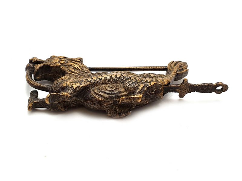 Cliquez sur la vignette pour agrandir et survolez la photo pour zoomer Cadenas Chinois en Laiton Long Dragons