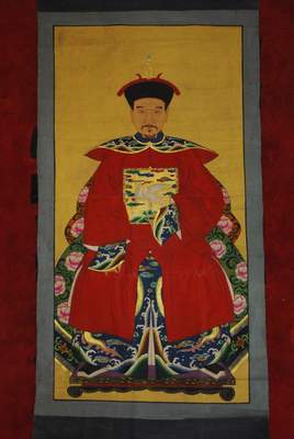 Grand Couple d'ancêtres Chinois Empereur et Imperatrice