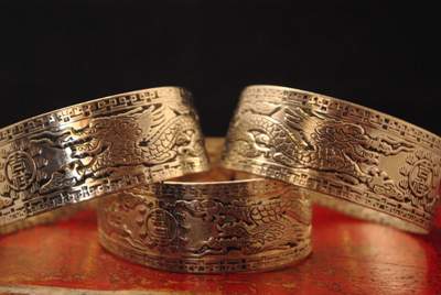 Bracelet ethnique Double Dragons minorité Miao