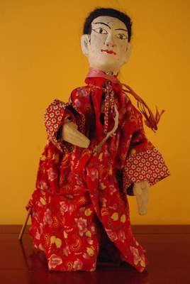 Chinese Red and White wooden Puppet