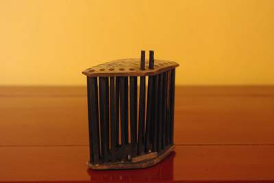 Cage à Grillons Chinoise en Bois et Os Losange