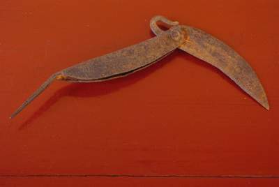 Old Chinese Farmer Knife in Metal