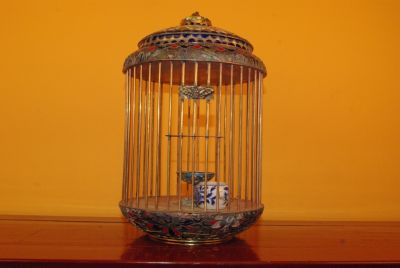 Ancienne grande cage à oiseaux de chine