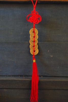 5 Pièces chinoises Feng Shui avec noeud sans fin