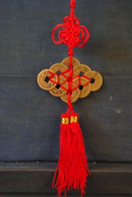 Porte bonheur Feng Shui en forme de losange 9 pièces