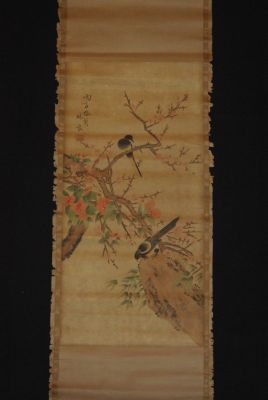 Peinture chinoise 2 oiseaux sur un cerisier