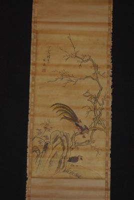 Peinture chinoise oiseaux dans la nature