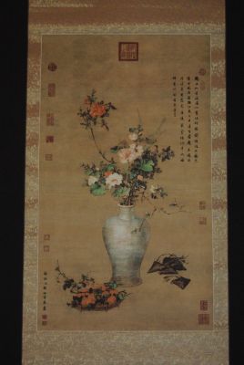 Fleurs Chinoises sur papier de soie