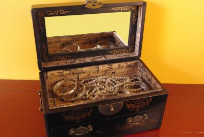 Meuble chinois noire pour Bijoux