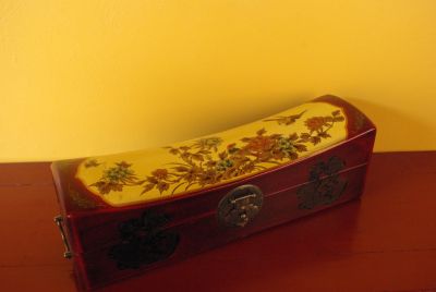 Grande boite oreiller Chinoise Jaune et rouge