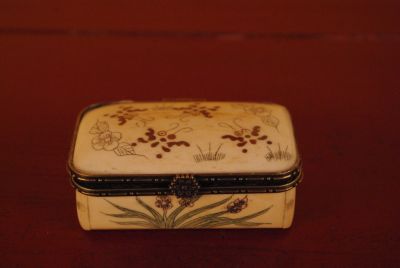 Petite Boite Chinoise en Os Papillons