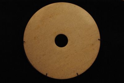 Disque Bi Chinois en Jade Néphrite Blanc
