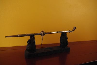 Pipe Chinoise en cuivre et argent