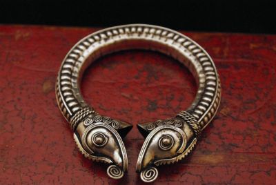 Large Miao Ethnic Bracelet Birds