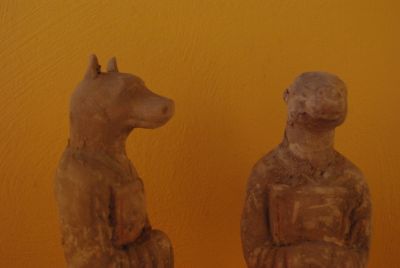 2 statues en Terracotta signe du Zodiaque