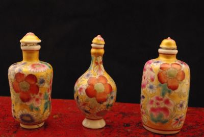 Lot de Tabatières Chinoises Fleurs