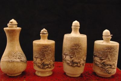 Lot de Tabatières Chinoises Paysage neige