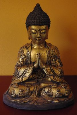 Small meditation bouddha Statue in Bronze