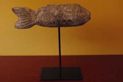 Petite Statue de Poisson Feng Shui en bois