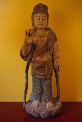 Chinese Goddess Statue in Wood