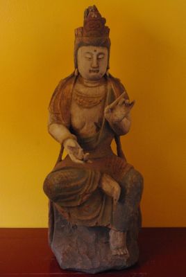 Chinese Statue of a Goddess in Wood