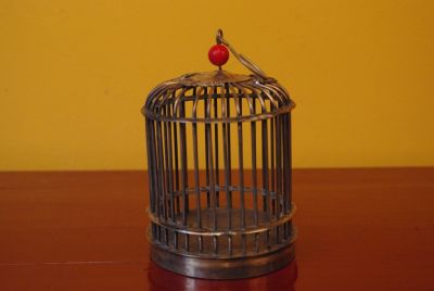 Large Chinese cricket cage in metal
