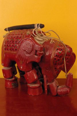 Old Elephant wooden Puppet