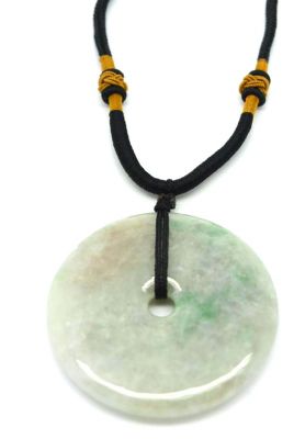 Pendentif Disque Bi en Jade