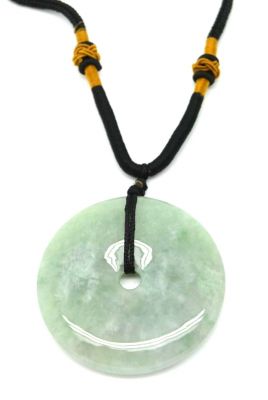 Collier Disque Bi en Jade