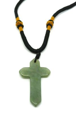Pendentif Croix en Jade