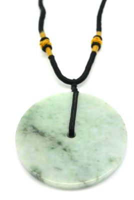Pendentif Disque Bi en Jade