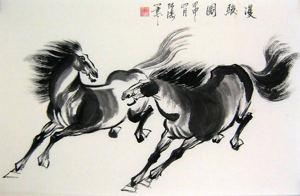 cheval chinois peinture