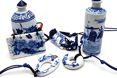 Collection Blanc Bleu de Chine - Bijoux Céramique
