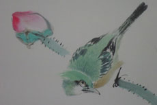 Watercolor on silk