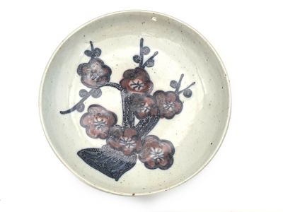 Petite assiette Chinoise en porcelaine 13cm - Cerisier
